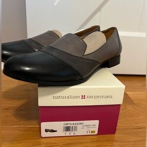 Naturalizer Black and Gray Loafers size 11